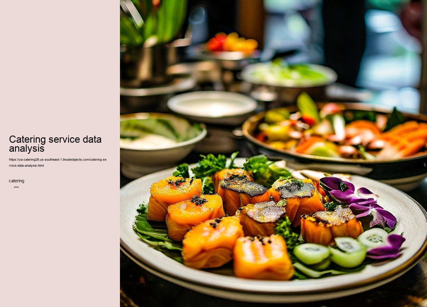Catering service data analysis
